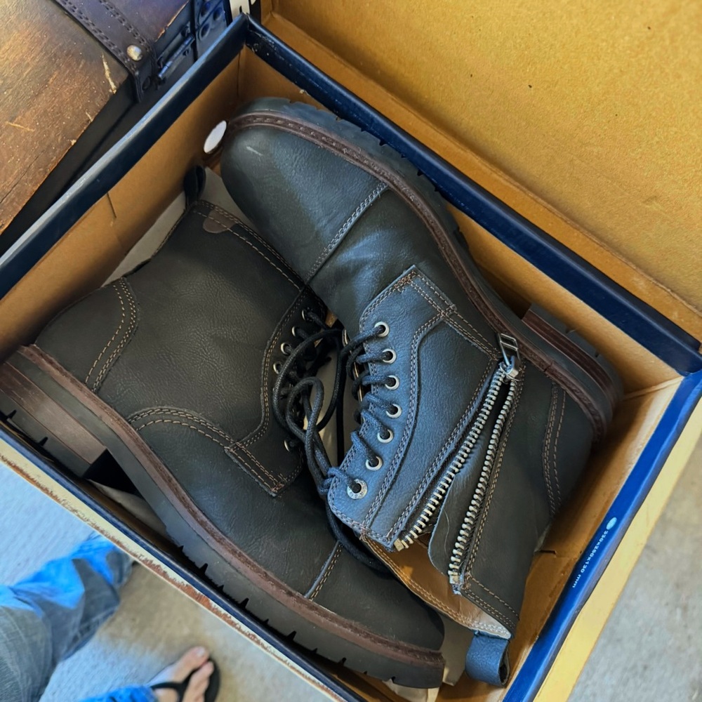 Men's Black Leather Boots